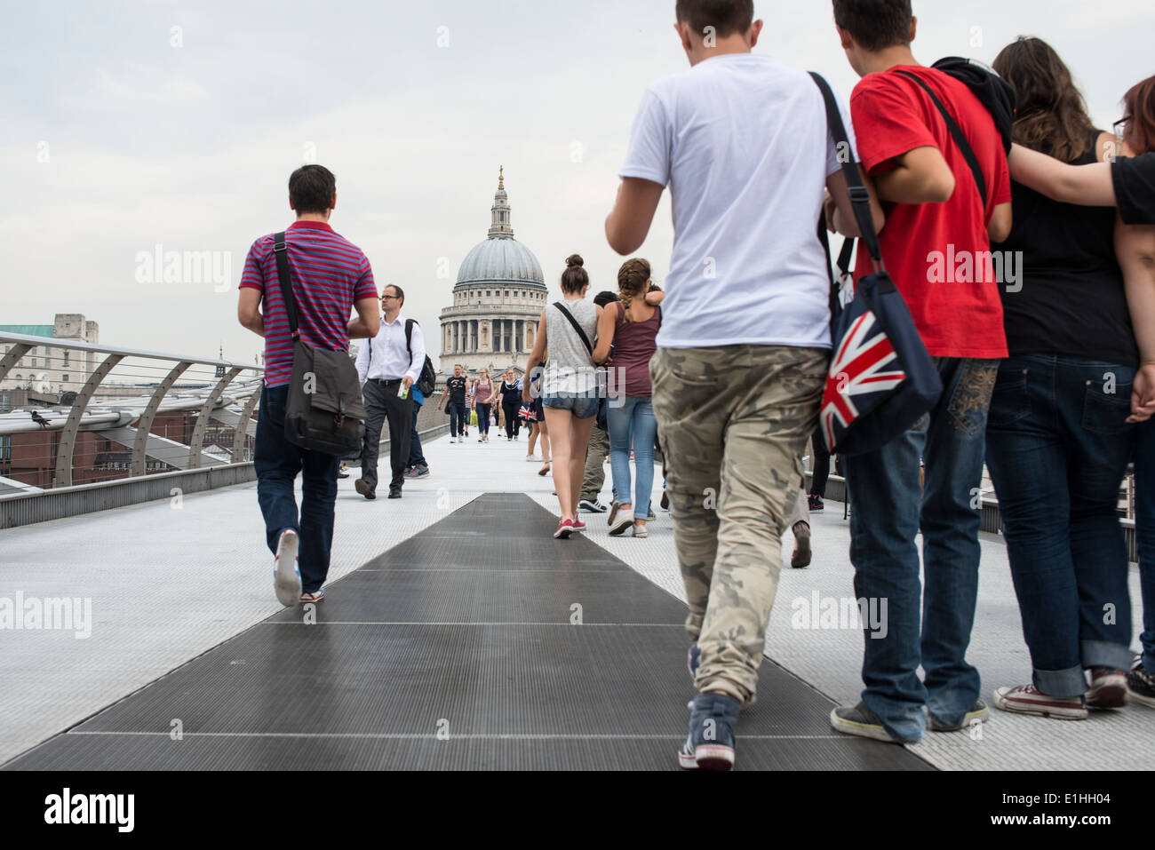 Millennium Bridge, London Stock Photo
