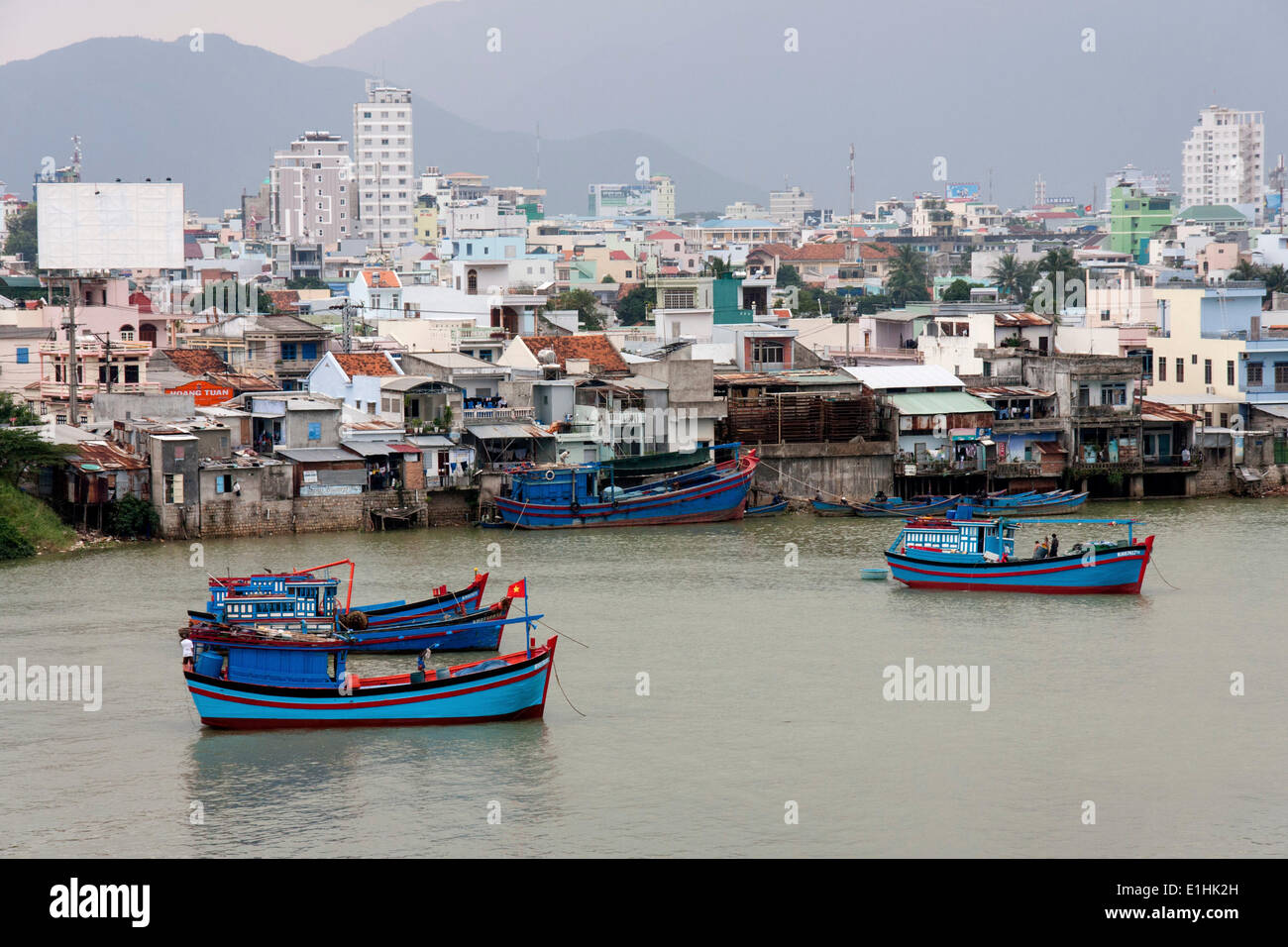 Fishing boats, Nha Trang, Khanh Hoa Province, Vietnam Stock Photo