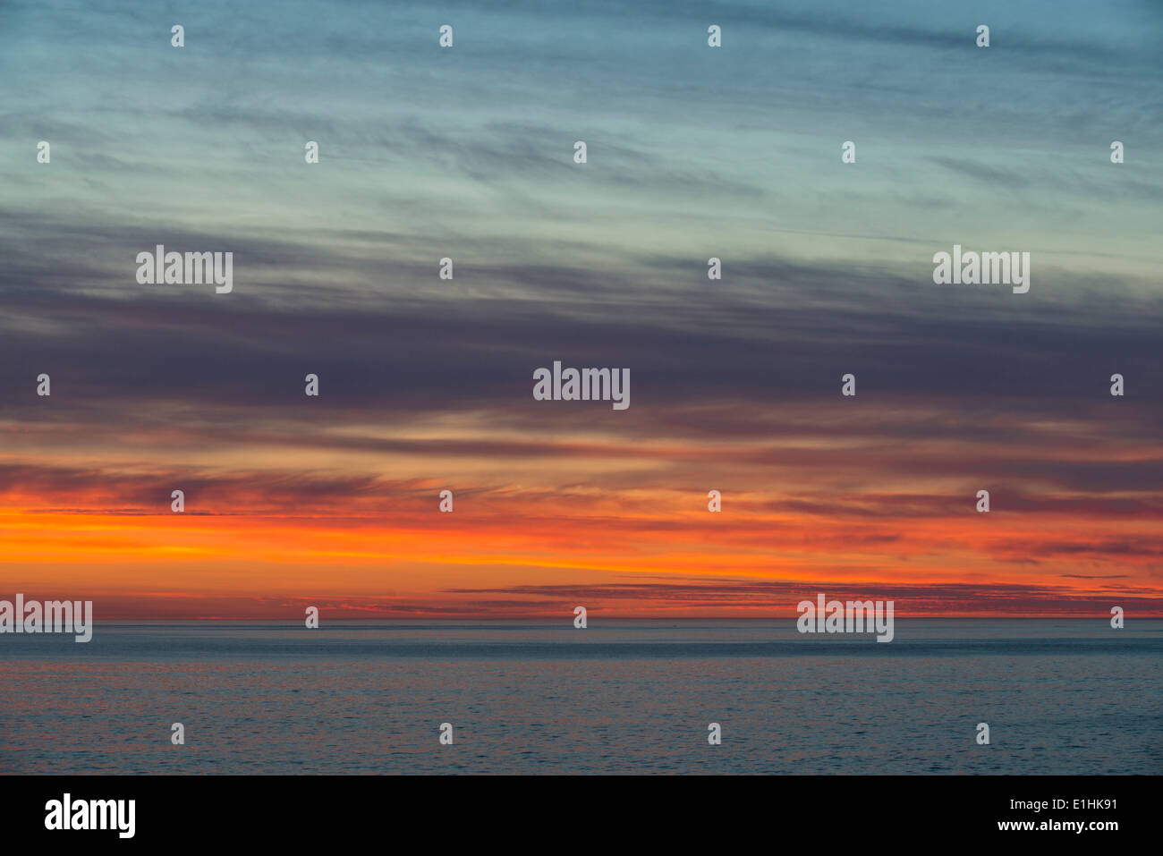 Evening sky, Tungeneset, Senja, Norway Stock Photo