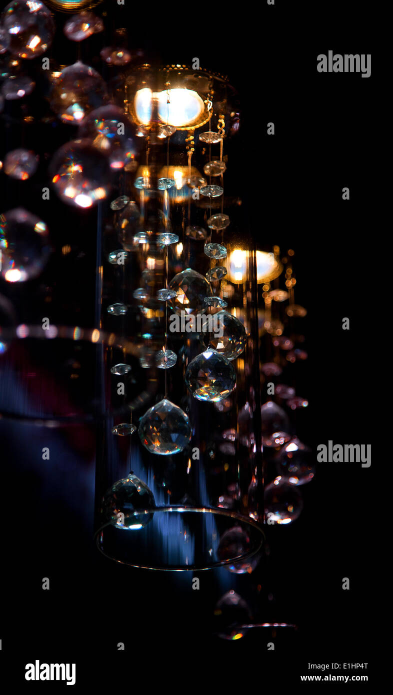 Abstract holidays bright lights over dark background Stock Photo