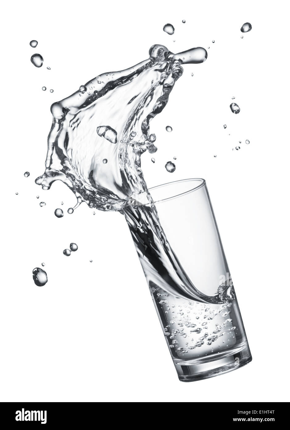 glass of splashing drinking water isolated on white Stock Photo Alamy