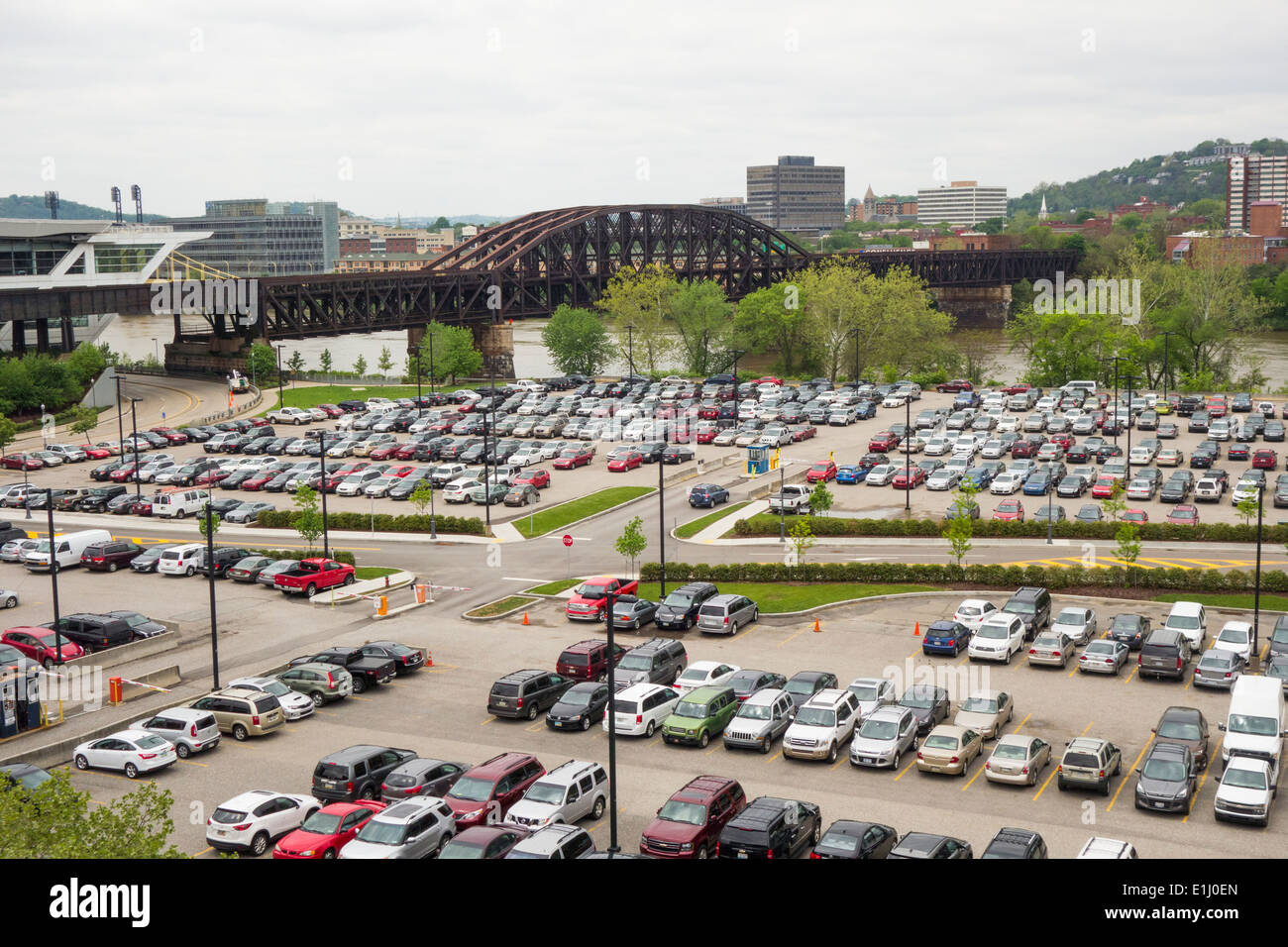parking lot in Pittsburgh PA Stock Photo Alamy