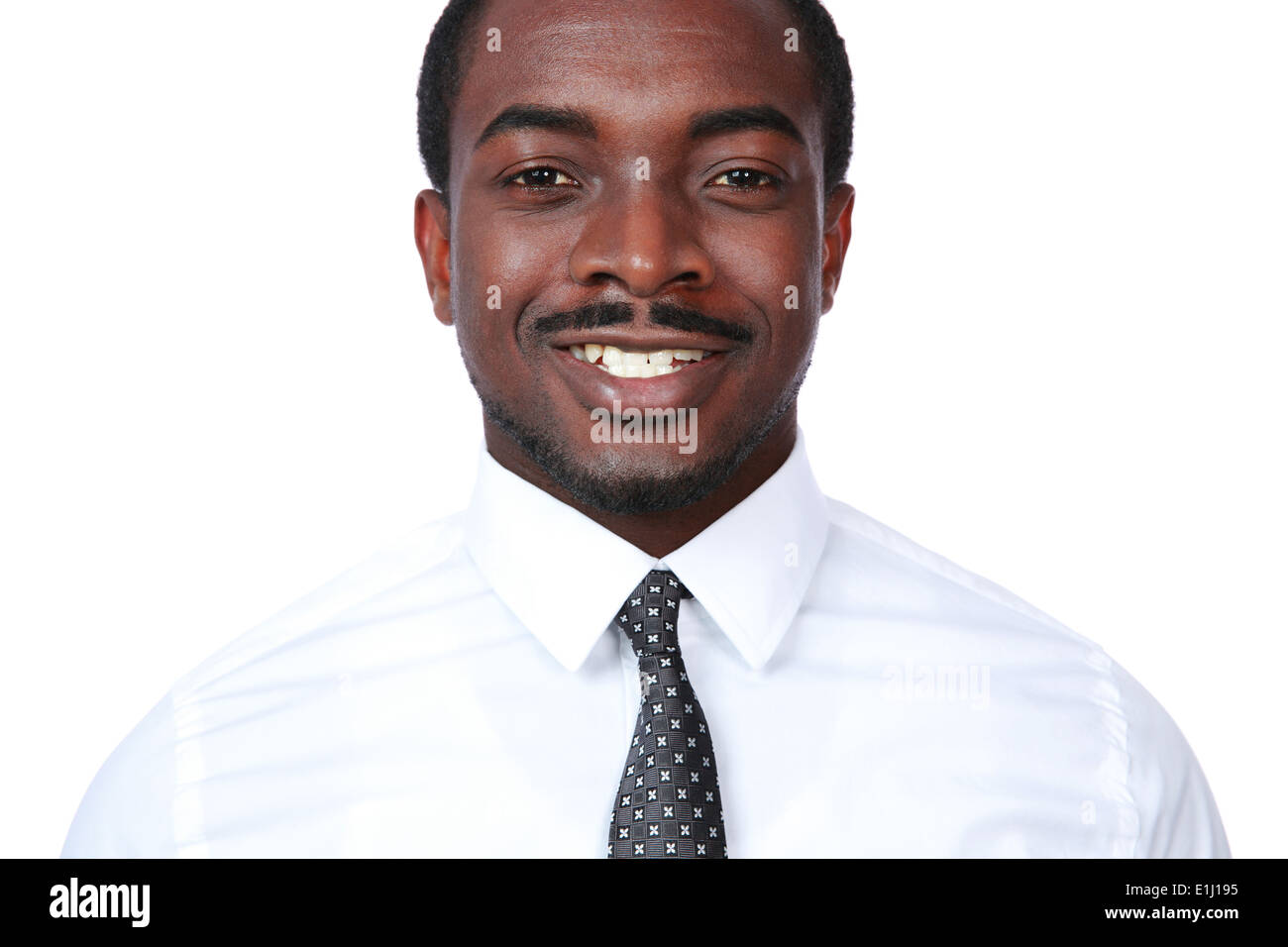 Portrait of a smiling african man over white background Stock Photo - Alamy