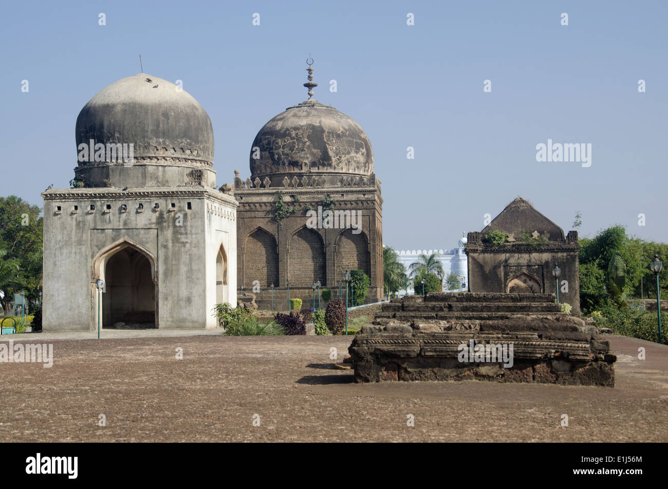 Tomb's in Barid Shahi Garden, Bidar, Karnataka, India Stock Photo