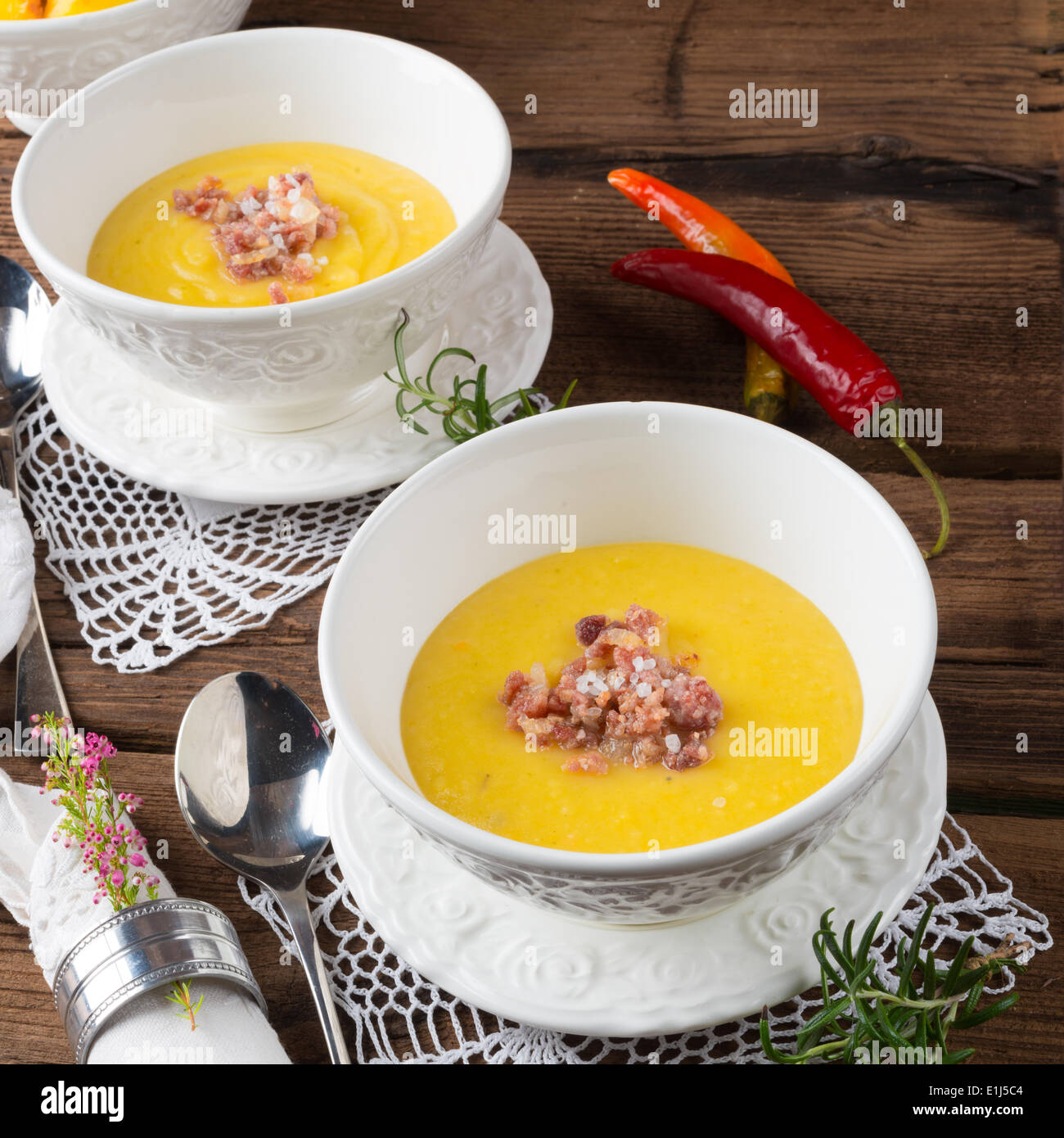 Cream soup of potato Stock Photo - Alamy