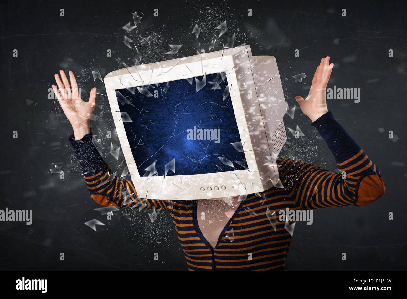 Exploding Computer Screen High Resolution Stock Photography and Images ...