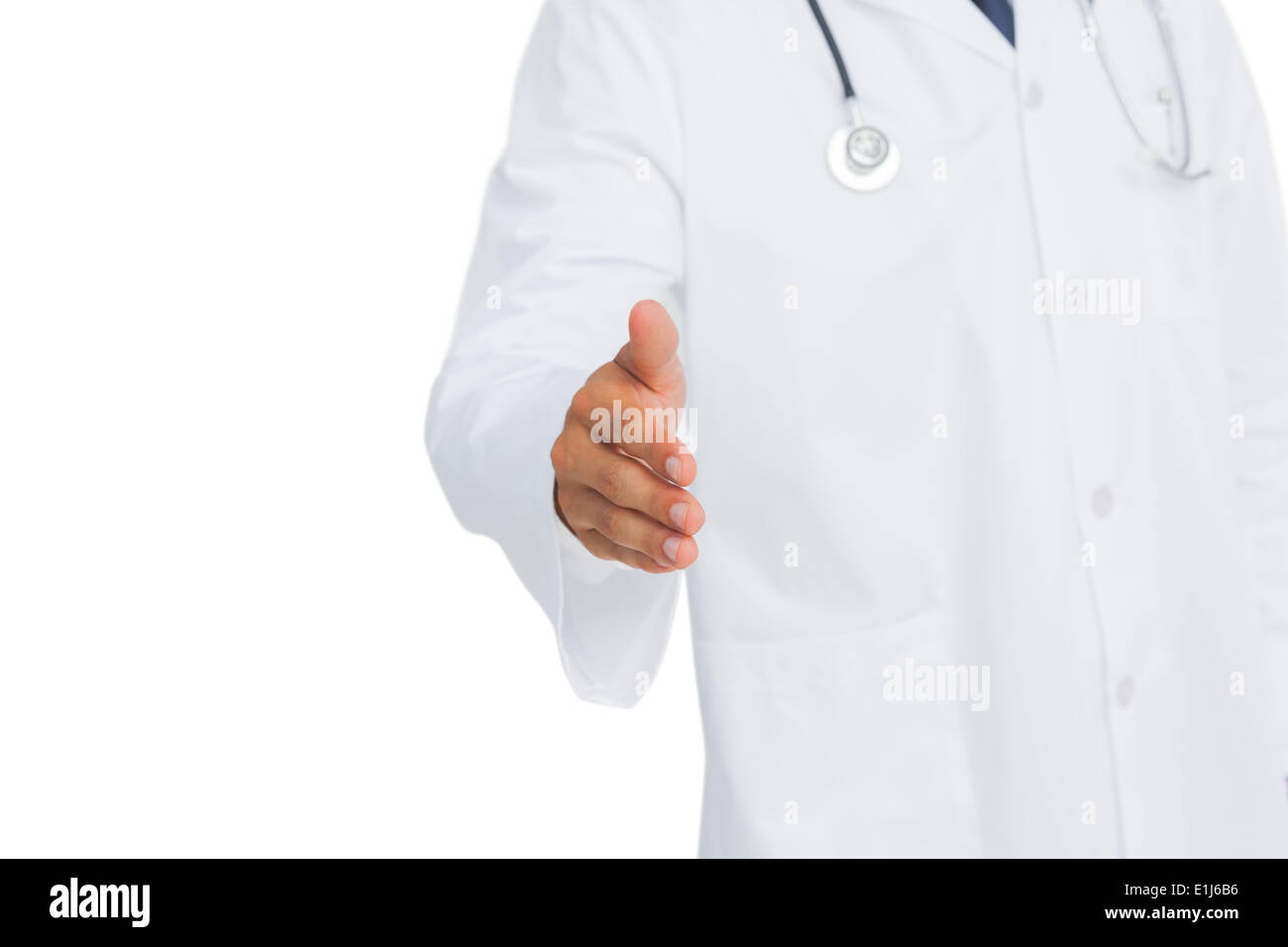 Doctor reaching out for handshake Stock Photo Alamy(09)