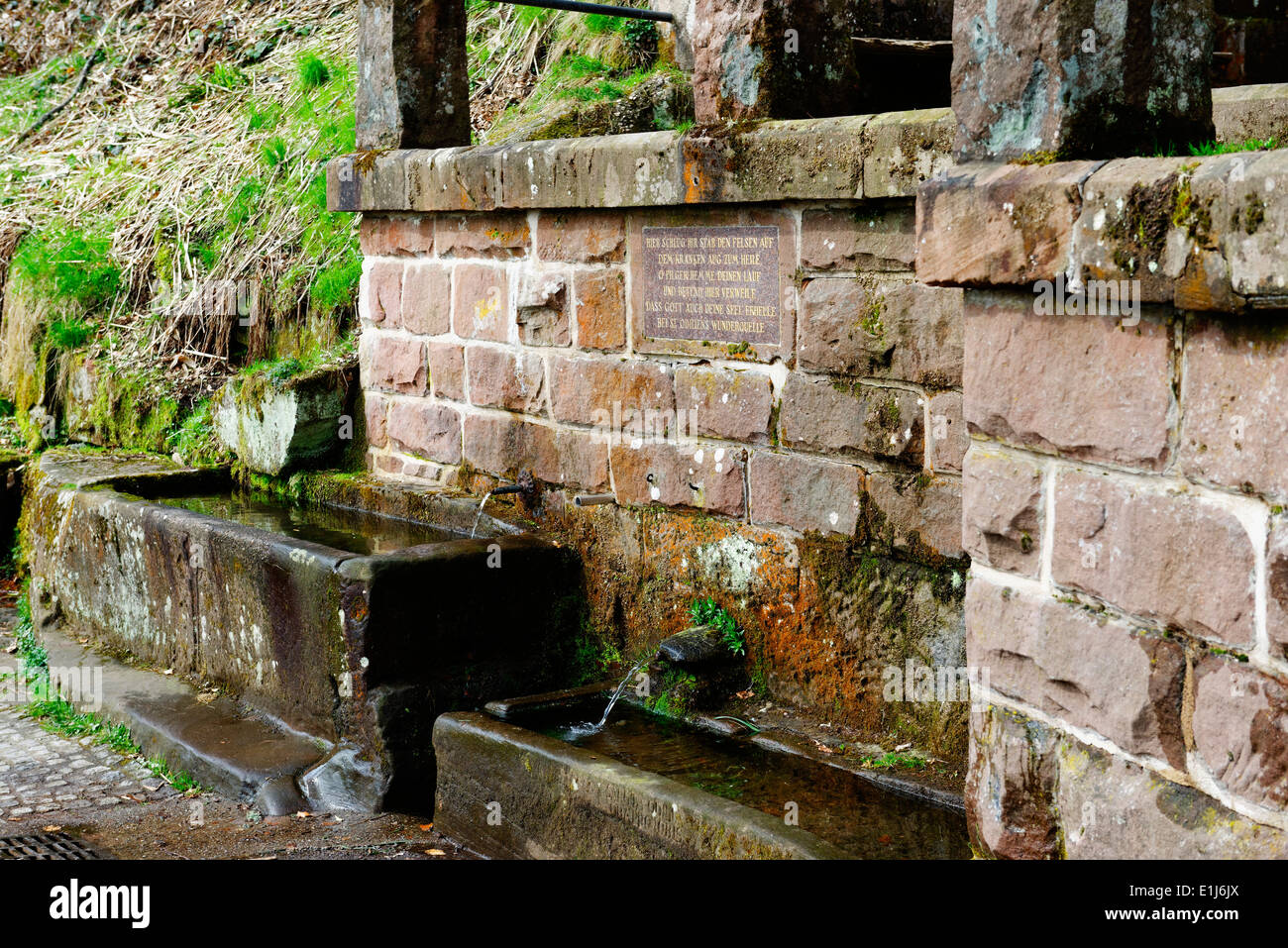 France, Alsace, Mont SainteOdile, Odile, Miraculous spring of Saint