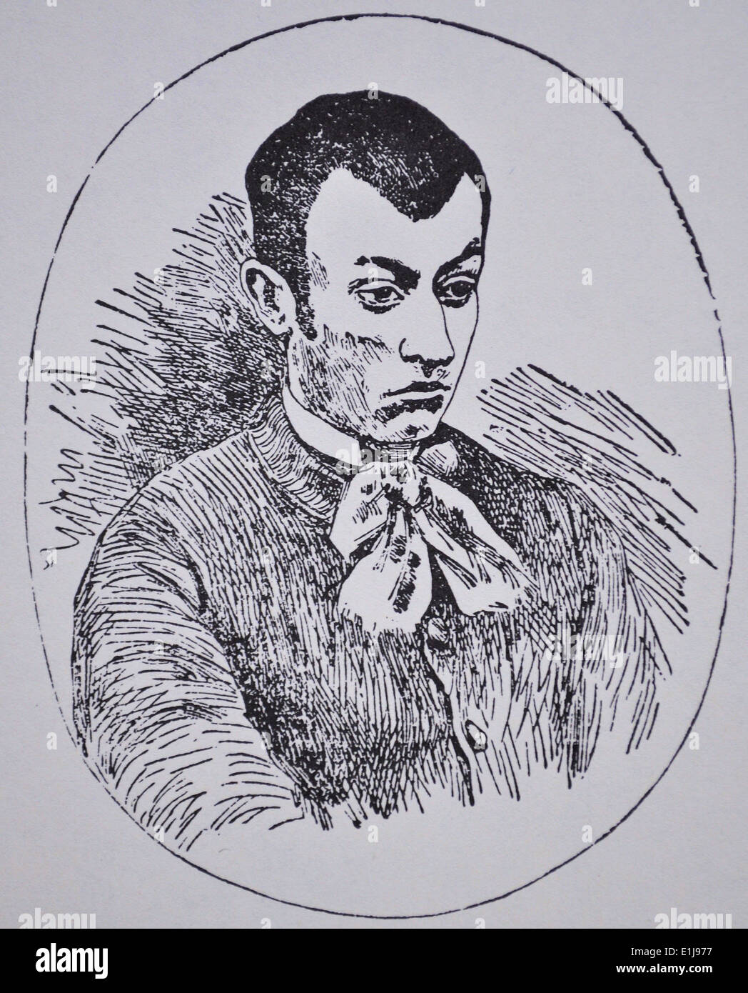Self-portrait of Georges Ferdinand Bigot ,(7 April 1860 - 10 October 1927) Stock Photo