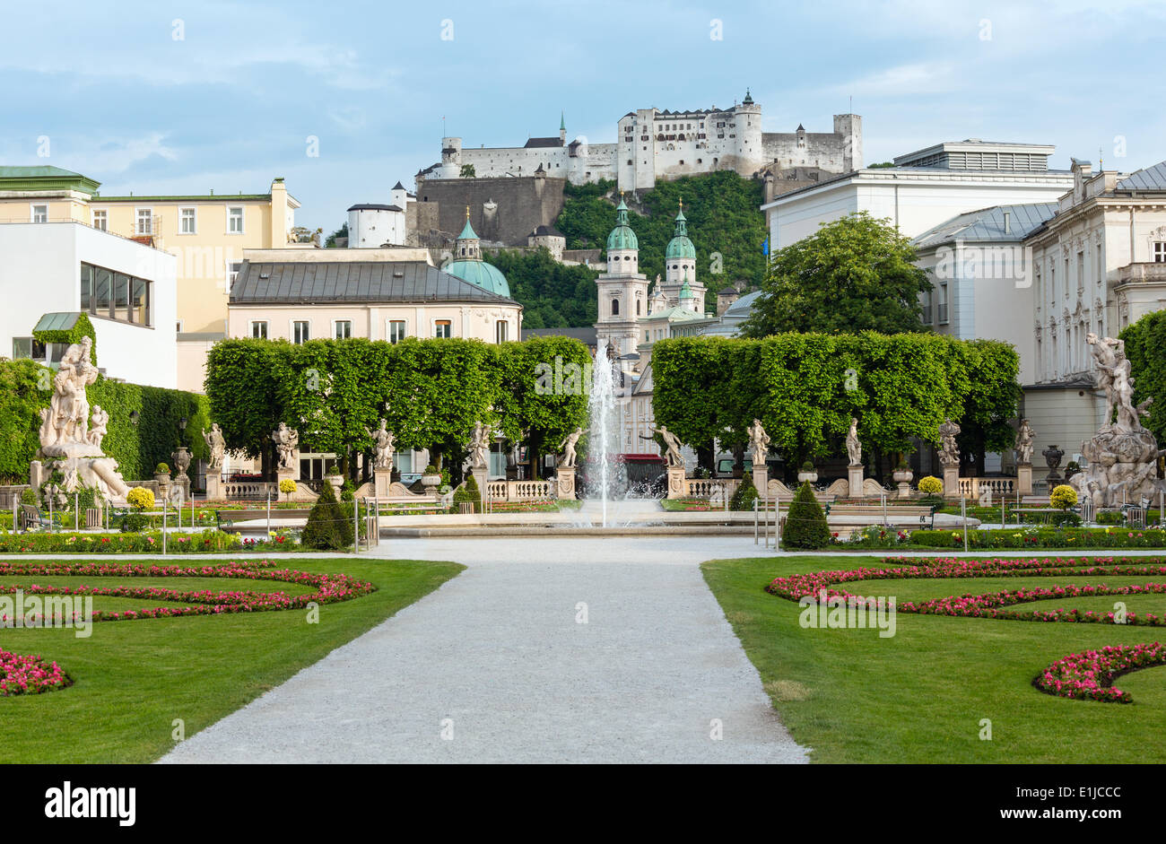 Summer city garden (Salzburg, Austria Stock Photo - Alamy