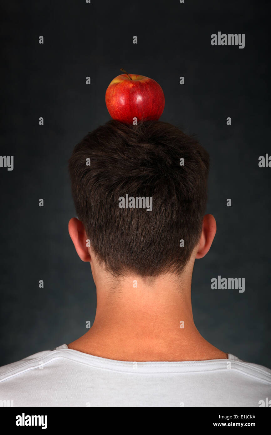 Apple on the Head Stock Photo Alamy