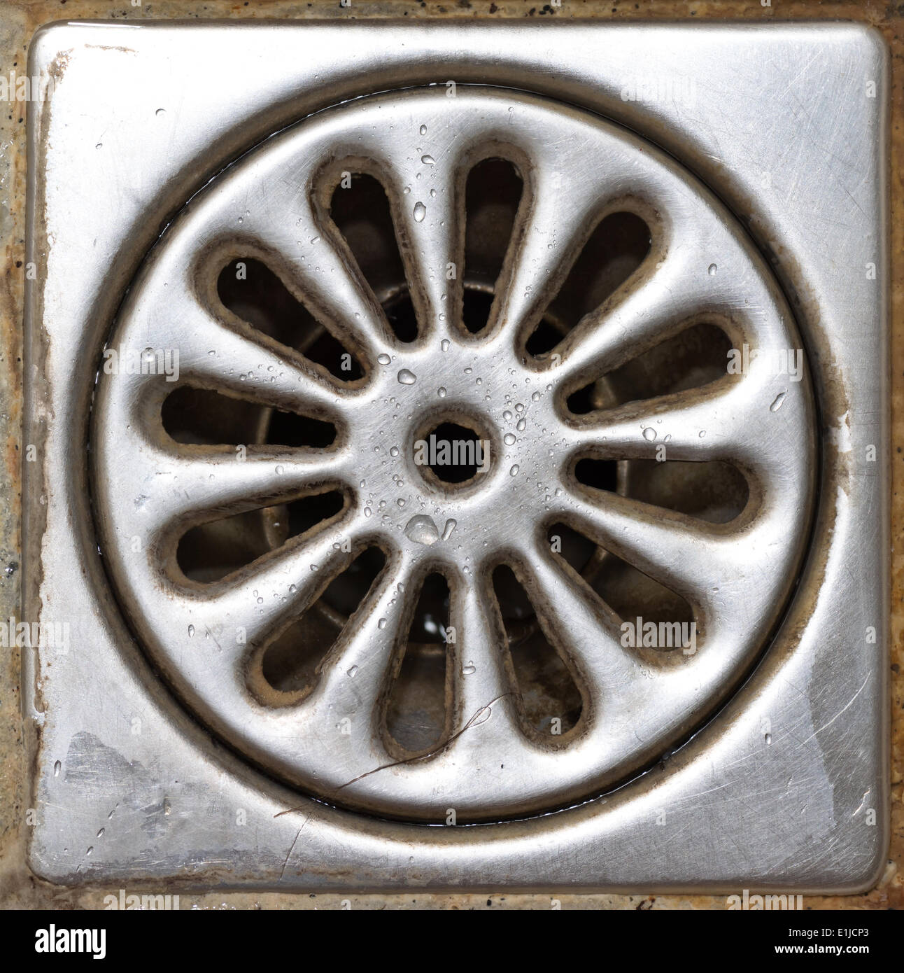 Old shower drain Stock Photo Alamy