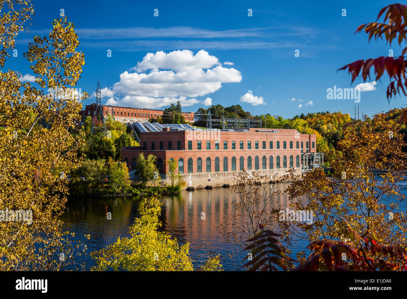 The Hydro Quebec electrical power plant reflected in the SaintMaurice