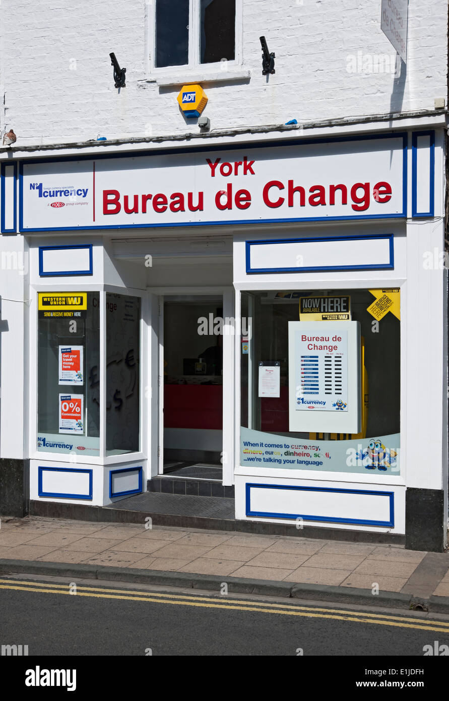 Bureau de change exterior York North Yorkshire England UK United Kingdom GB Great Britain Stock Photo