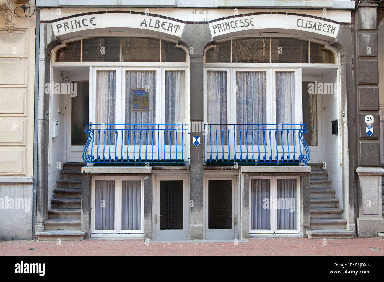 Prince Albert and Princesse Elisabeth Hotel, Ostend, Belgium Stock Photo