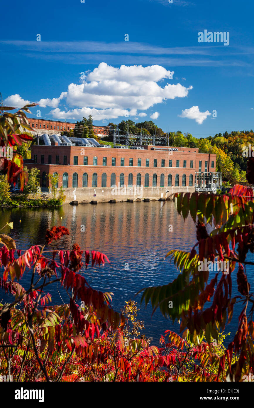 The Hydro Quebec electrical power plant reflected in the SaintMaurice
