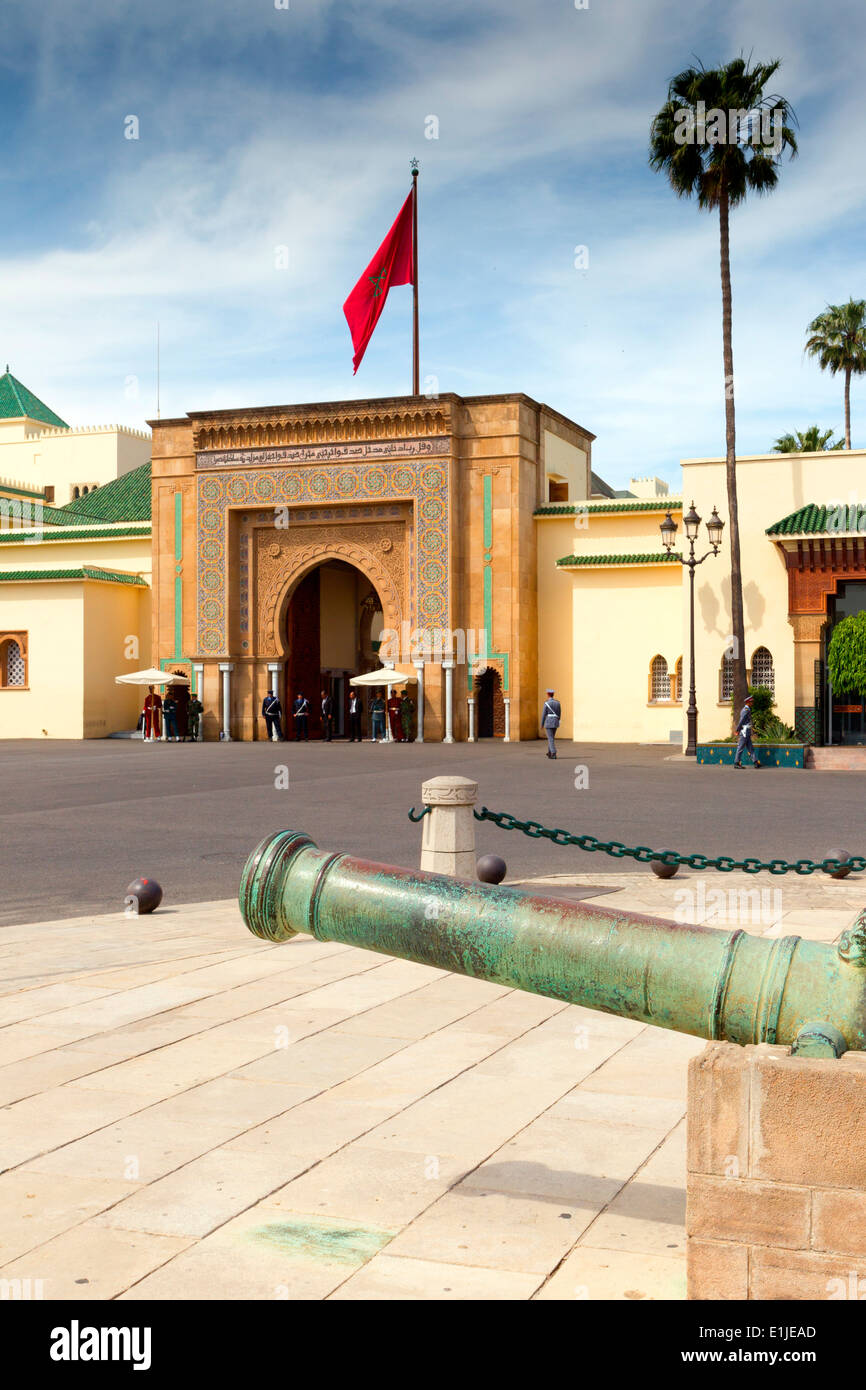 View of Dar el Makhzen, the royal palace in Rabat, Morocco Stock Photo ...