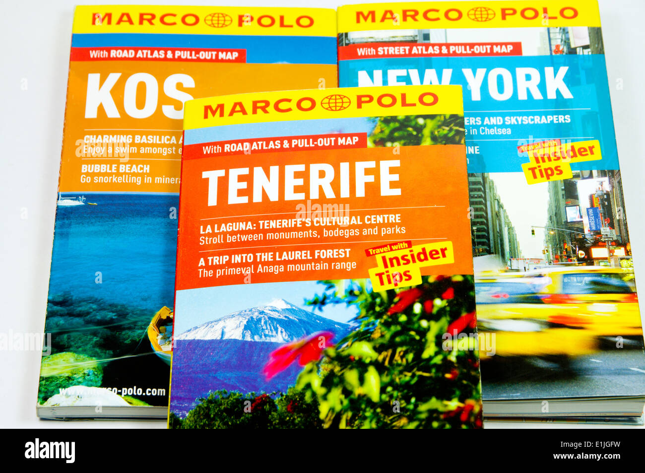 Collection of Marco Polo travel Guide books Stock Photo - Alamy