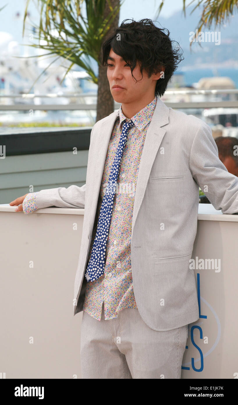 Actor Nijiro Murakami at the photo call for the film Still The Water (Futatsume No Mado), at the 67th Cannes Film Festival, 2014 Stock Photo