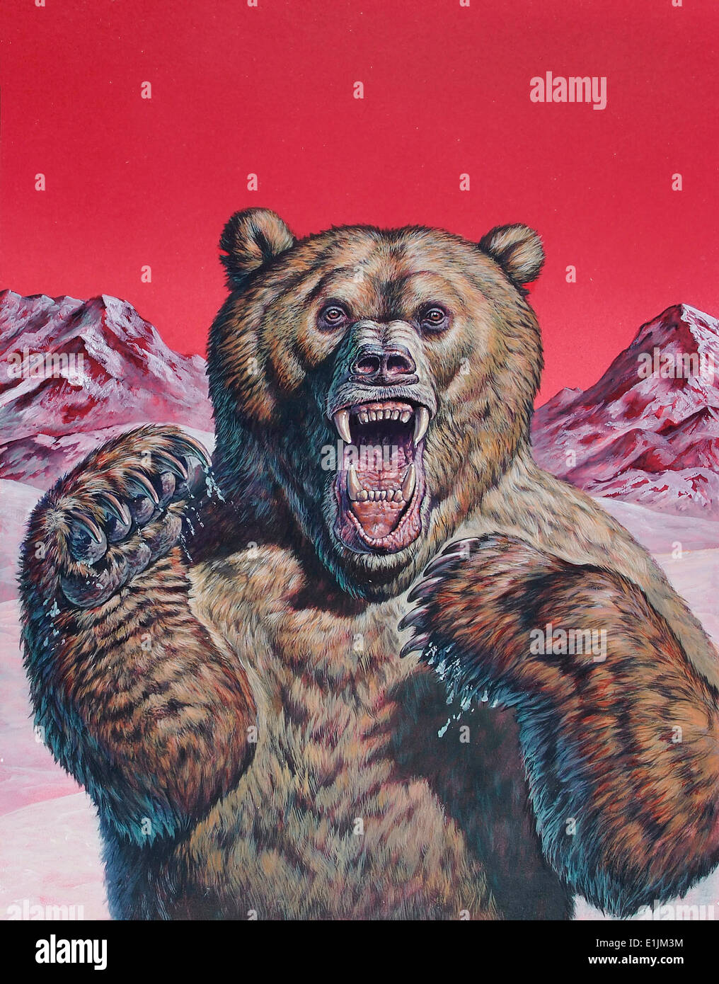 Cave Bear (Ursus spelaeus), Pleistocene Epoch (Ice Age) of Europe Stock