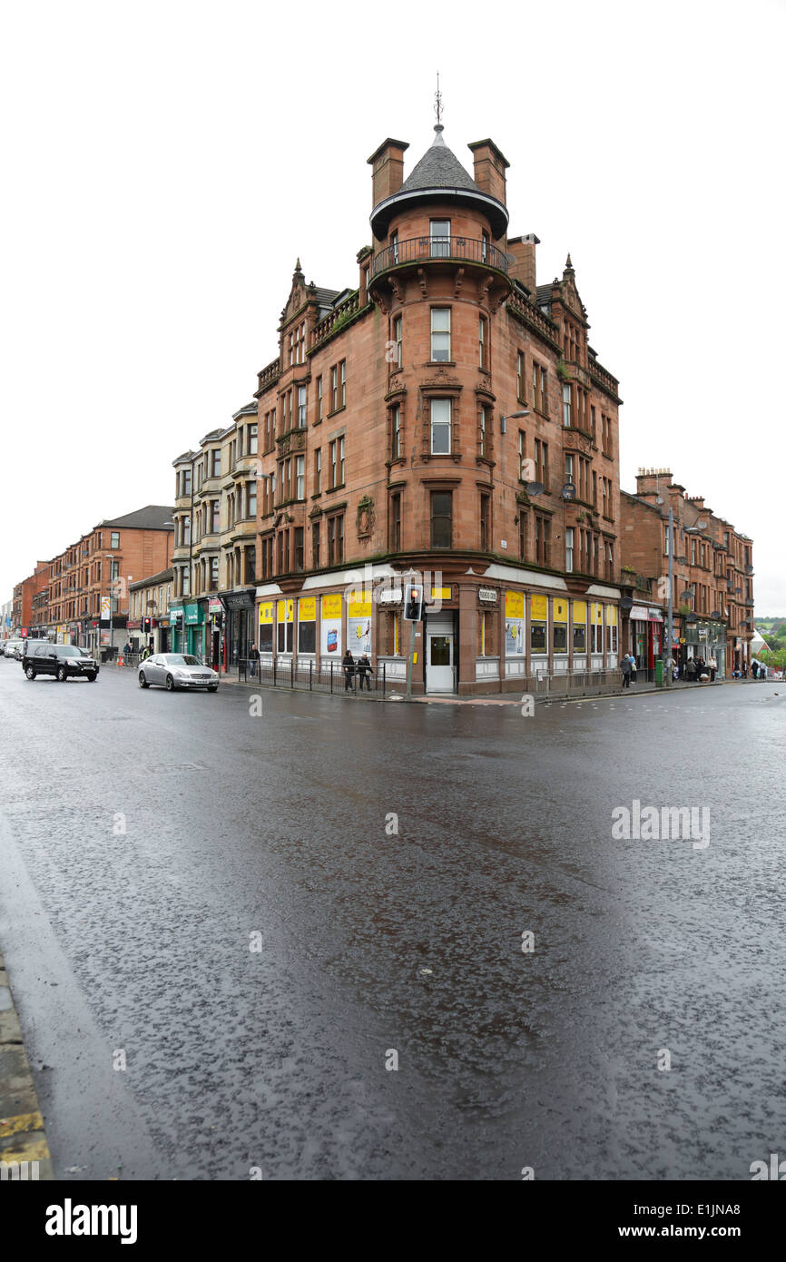 Parkhead Cross Glasgow, East End. Gallowgate on the left and Duke Street on the right, Scotland, UK Stock Photo