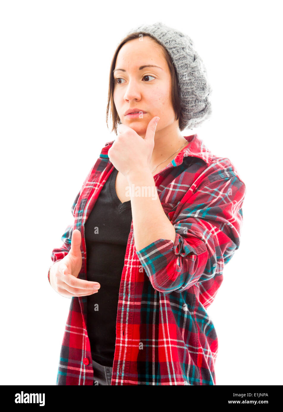 Person thinking hand on hi-res stock photography and images - Alamy