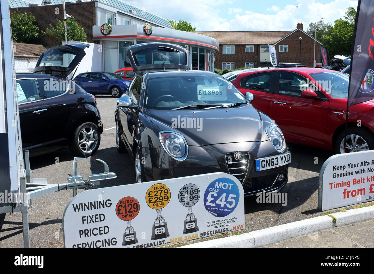 alfa romeo car dealer in northgate in city of canterbury kent uk 2014