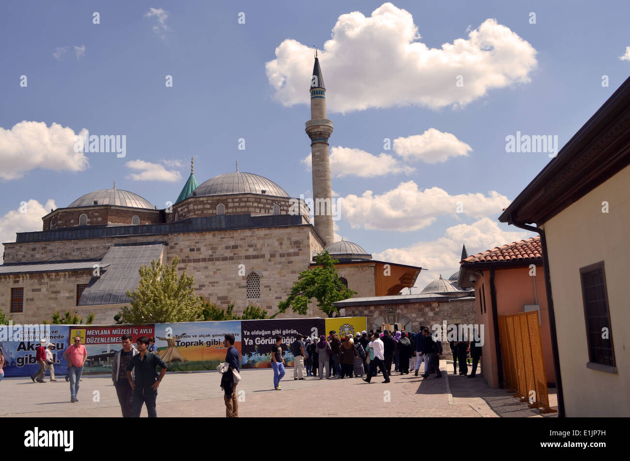 Cappadocia,centralTurkey.Followers of Bektashi take part in rituals the learned from Haci Bektas Veli.His tomb at Hacibektas. Stock Photo