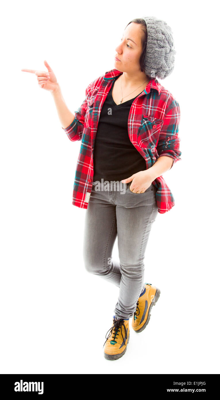 Woman crossed legs standing hi-res stock photography and images - Alamy