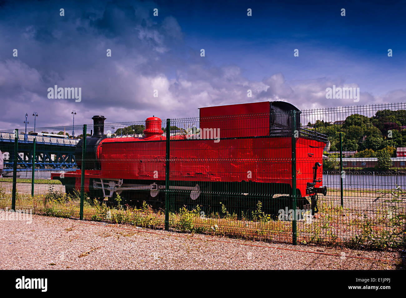 Former County Donegal Railways Joint Committee locomotive outside the Foyle Valley Railway Museum, Derry, Londonderry. Stock Photo