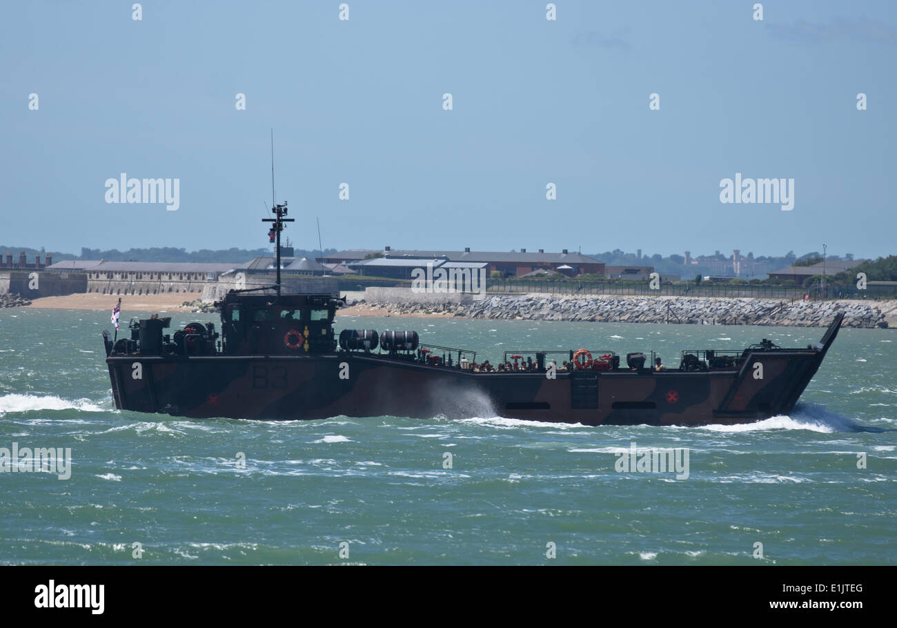 Portsmouth, Hampshire, UK. 05th June, 2014. The Royal Marines stage a modern day landing. Credit:  Scott Carruthers/Alamy Live News Stock Photo