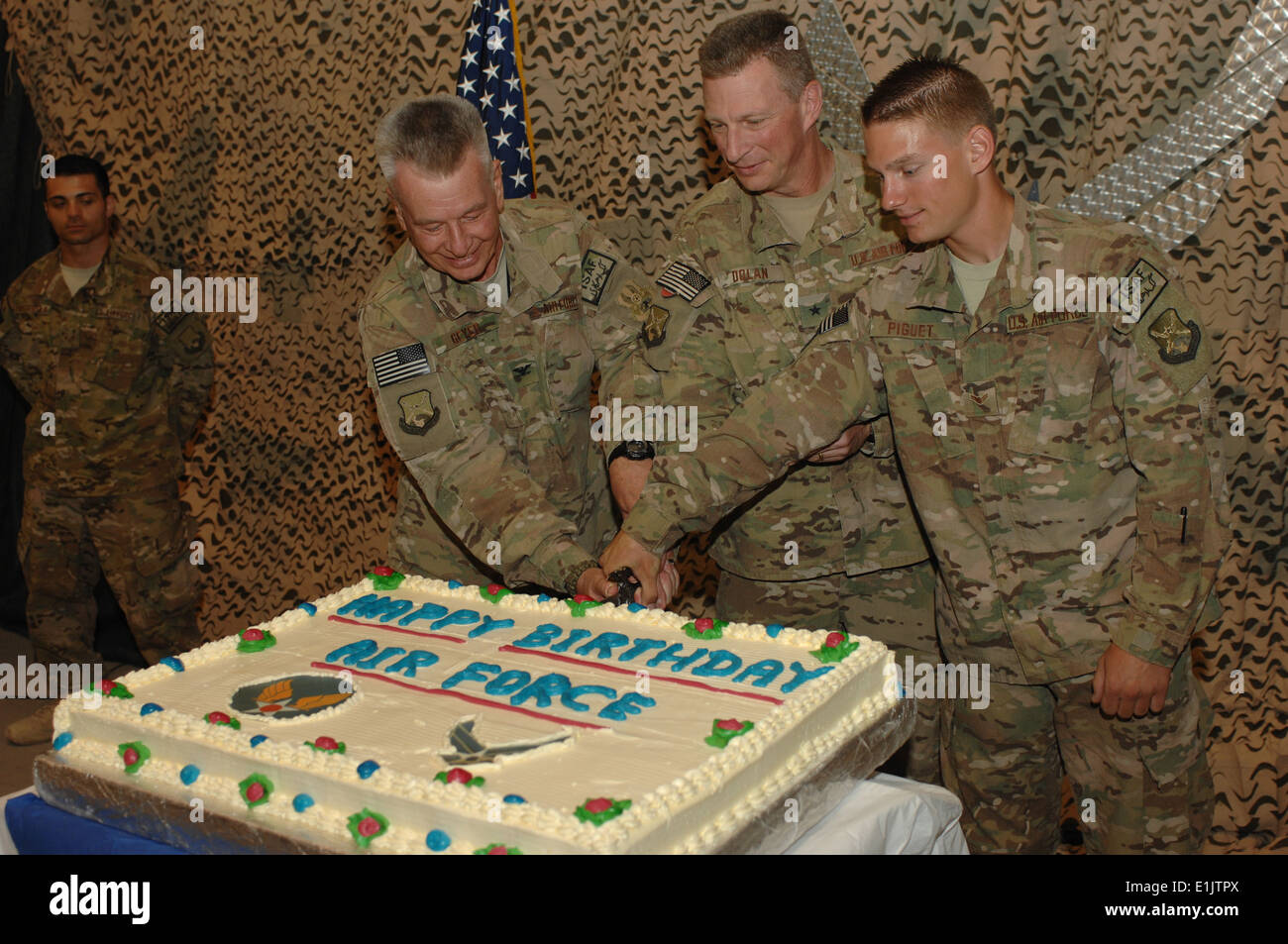 From left, U.S. Air Force Col. David Geyer, the surgeon general with the 451st Air Expeditionary Wing (AEW); Brig. Gen. John Do Stock Photo