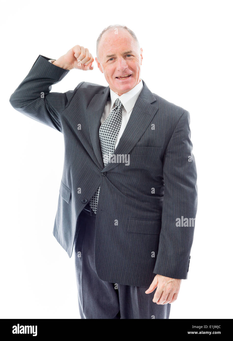 Businessman punching the air Stock Photo Alamy