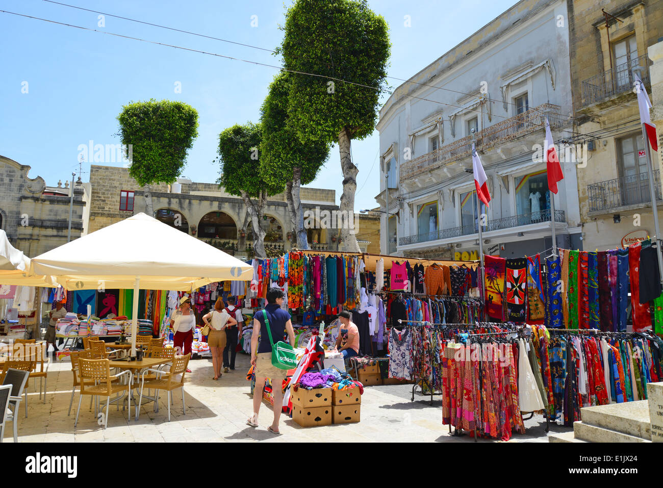 Main Square Market, It-Tokk, Victoria (Città Victoria) Gozo Stock Photo