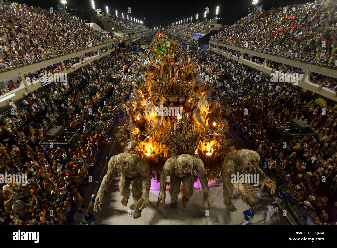 Giant Float in the Sambadrome, Carnival, Rio de Janeiro, Brazil Stock Photo
