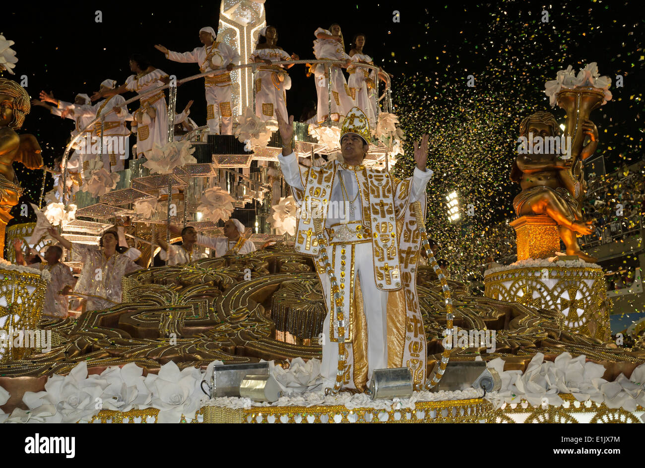 Elaborate Float in Carnival Parade Rio de Janeiro Brazil Stock Photo