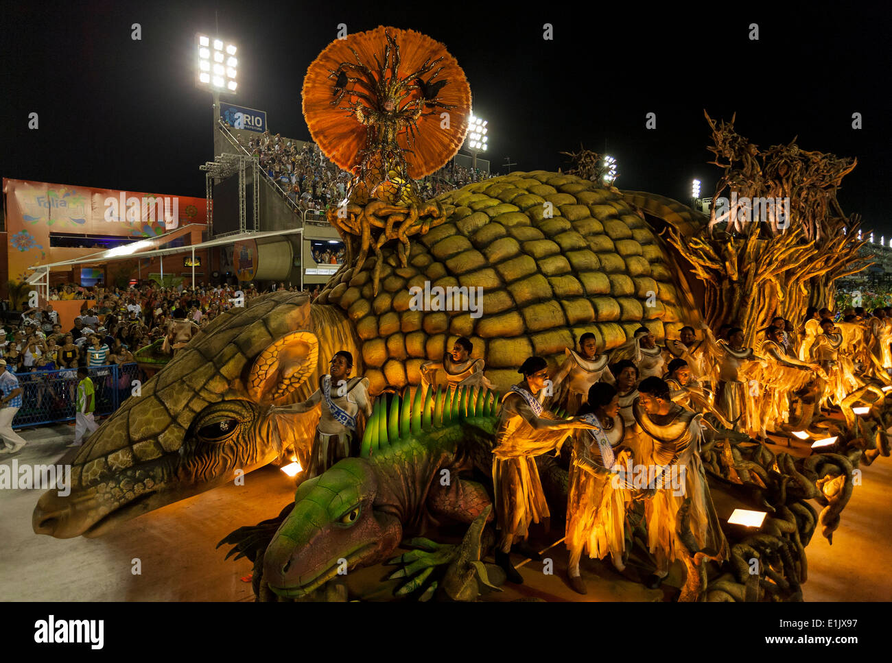 Giant Float in the Sambadrome, Carnival, Rio de Janeiro, Brazil Stock Photo