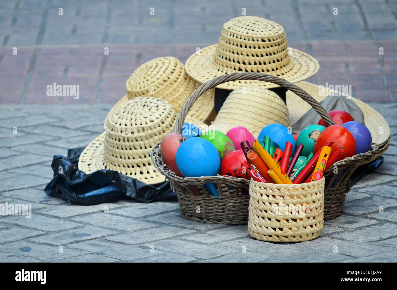 Colorful maracas from Mexico Stock Photo Alamy