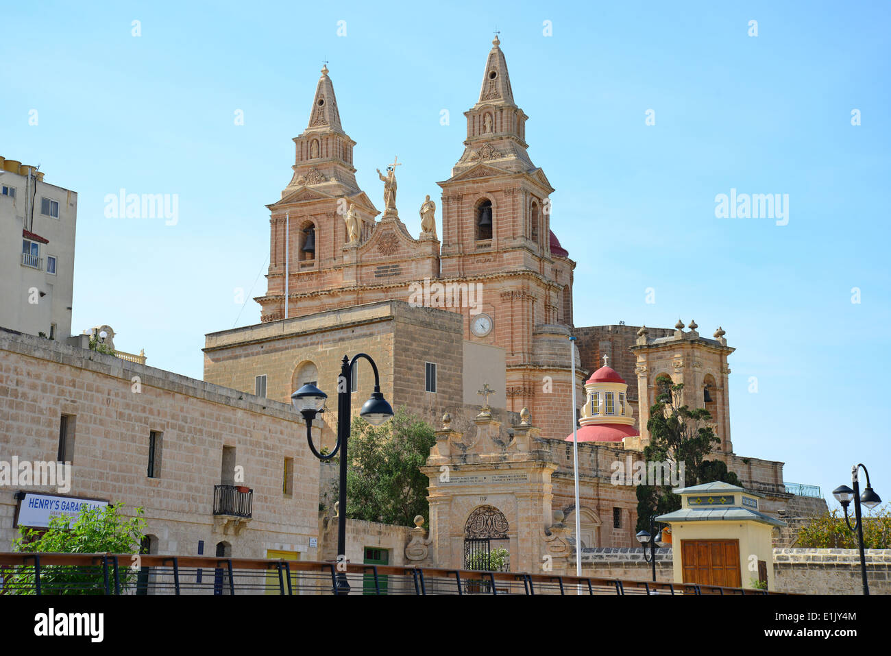 Mellieħa Maria Bambina Church, Mellieħa (il-Mellieħa), Northern District, Malta Majjistral Region, Republic of Malta Stock Photo