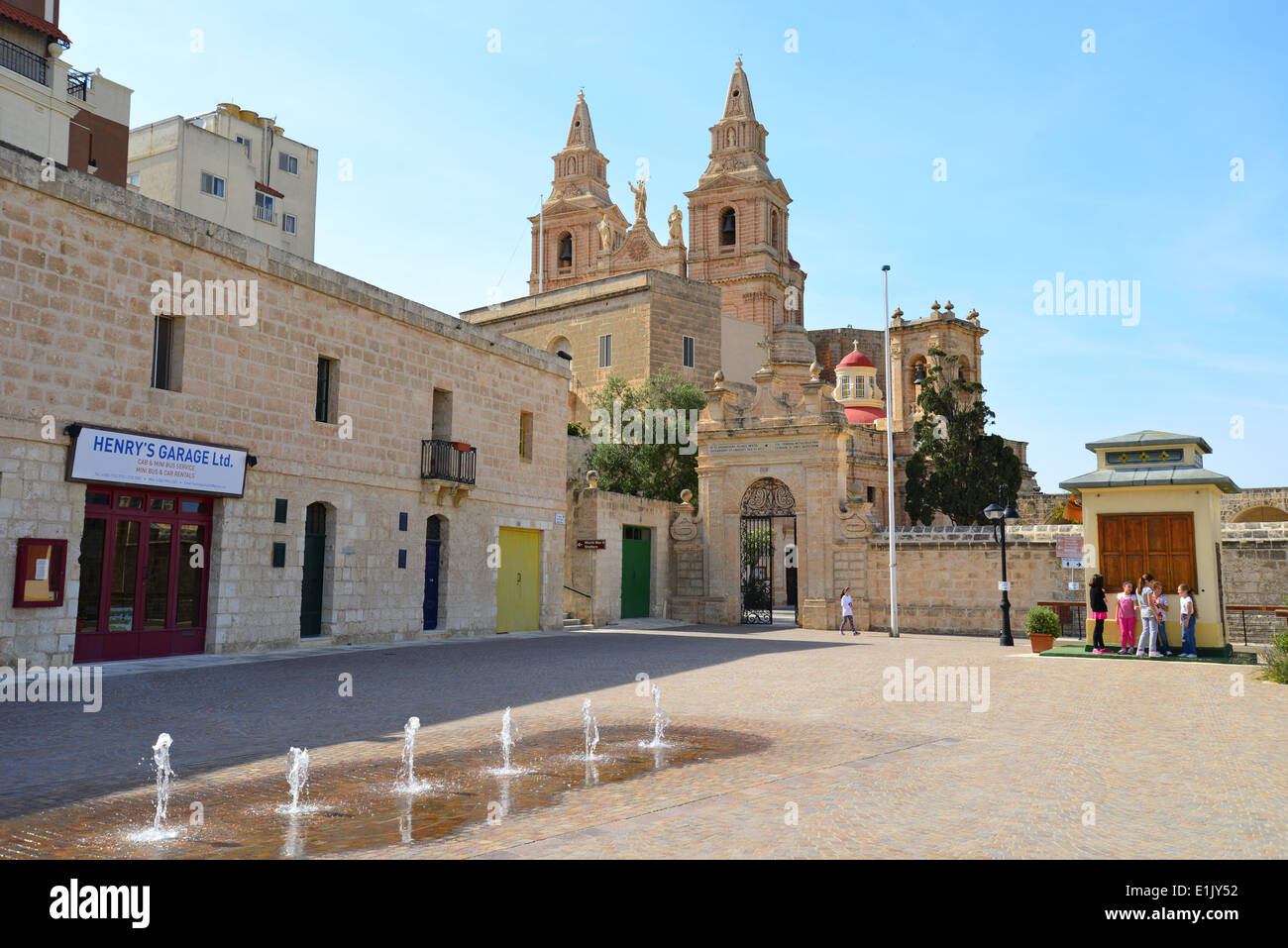 Mellieħa Maria Bambina Church, Mellieħa (il-Mellieħa), Northern District, Malta Majjistral Region, Republic of Malta Stock Photo