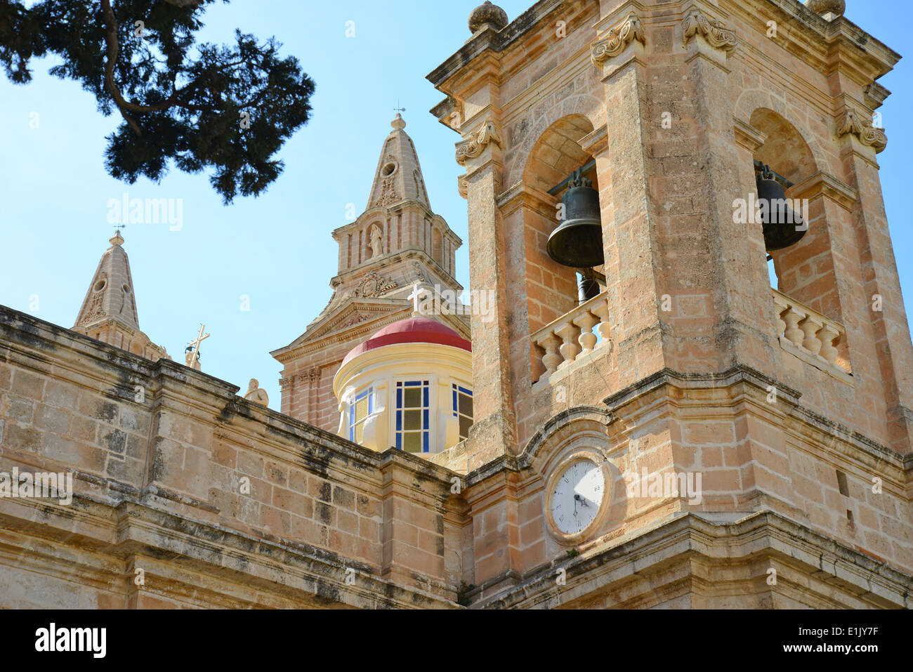 Mellieħa Maria Bambina Church, Mellieħa (il-Mellieħa), Northern District, Malta Majjistral Region, Republic of Malta Stock Photo