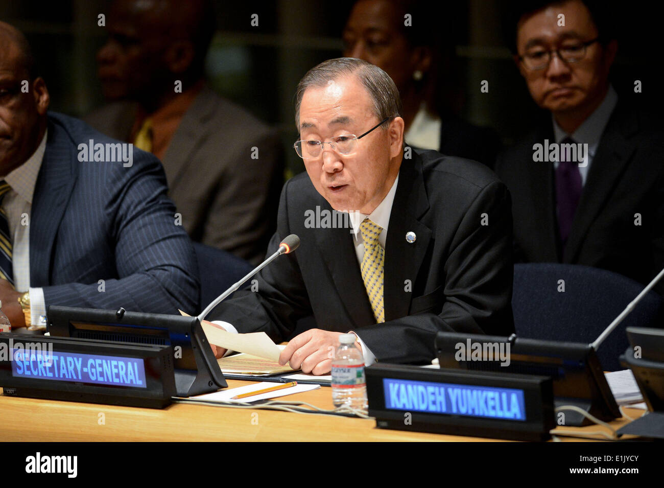 New York, USA. 5th June 2014. United Nations Secretary-General Ban Ki ...