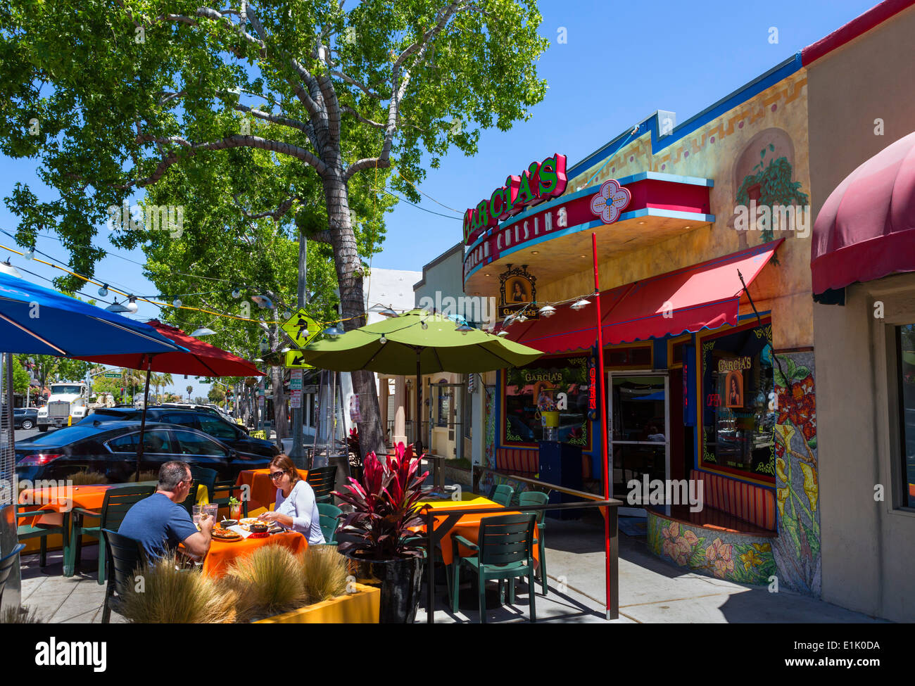 Restaurant on State Street in downtown Carlsbad, San Diego County, California, USA Stock Photo