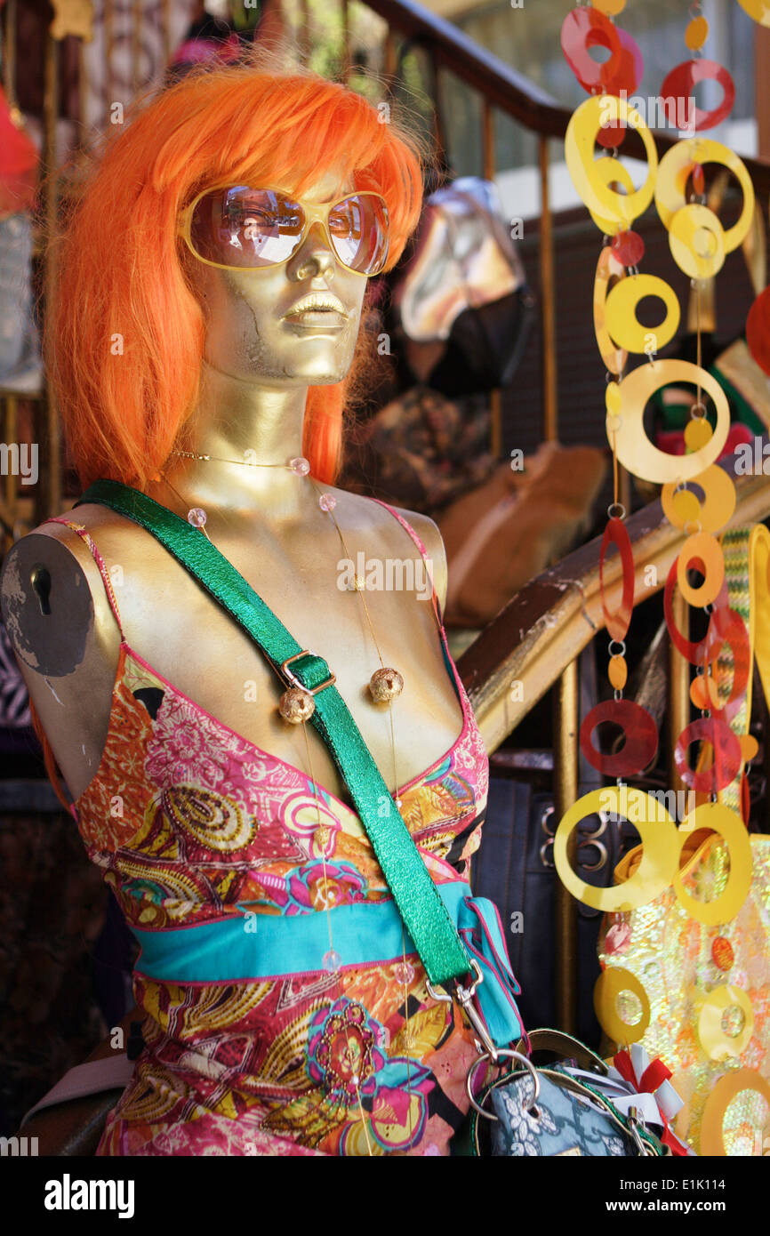 Details from a retro fashion store in Rhodes, Rhodes Island Greece