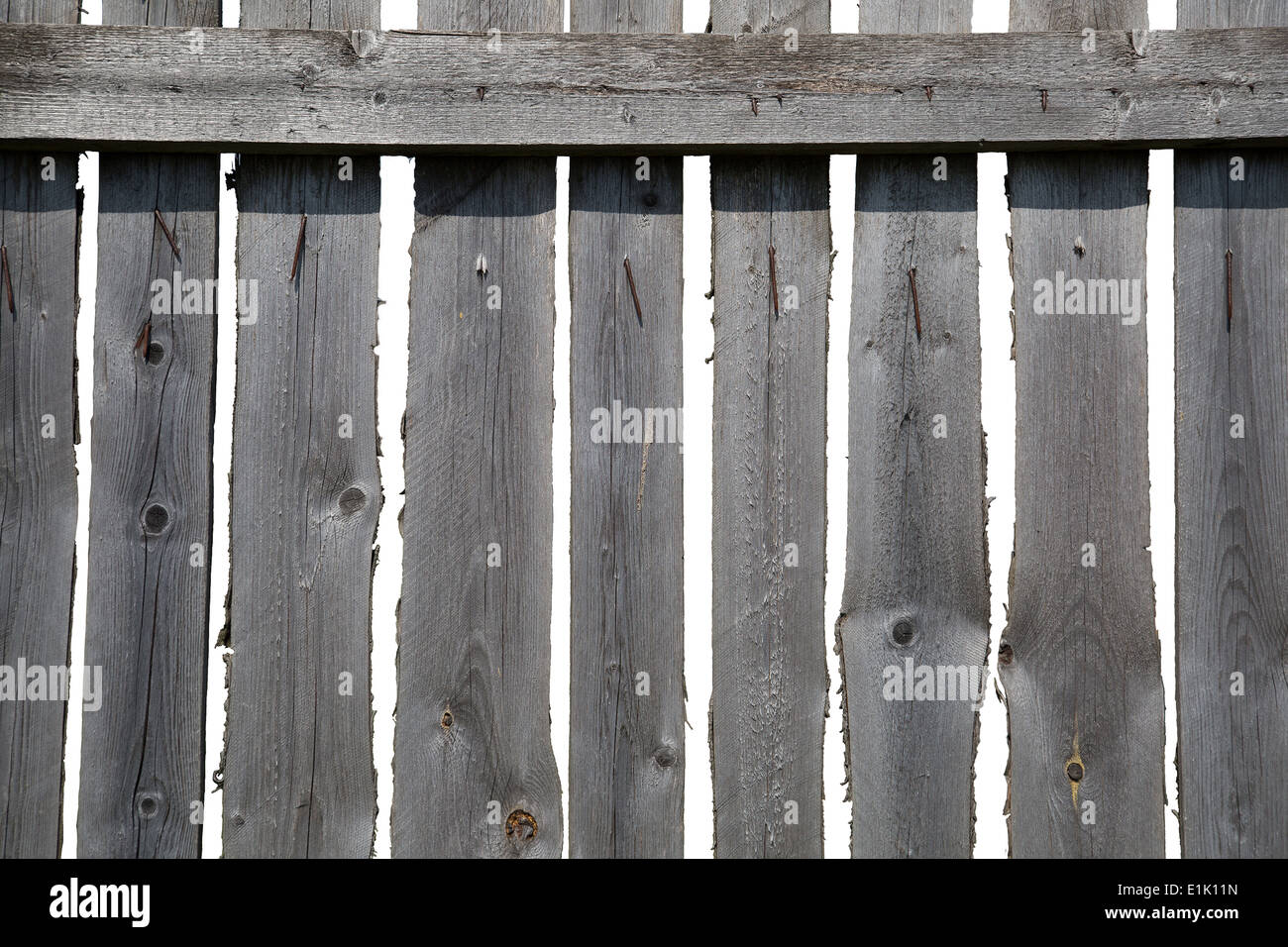 Old grey wooden fence Stock Photo - Alamy