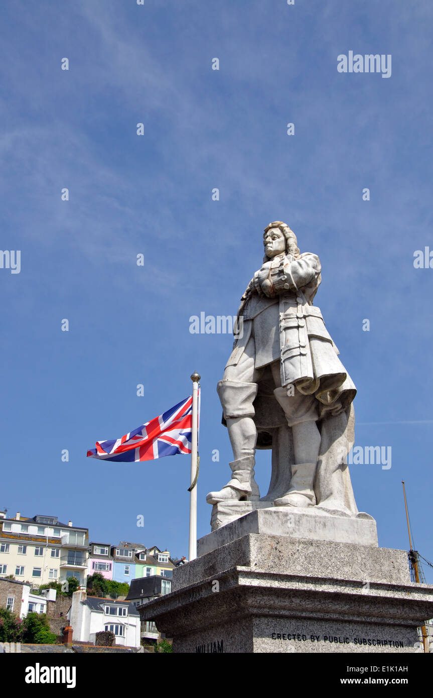 statue William of Orange, Brixham, Devon, England, UK Stock Photo