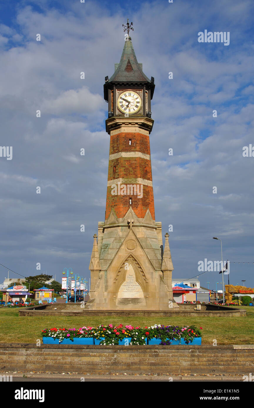 clock tower, Skegness, Lincolnshire, England, UK Stock Photo