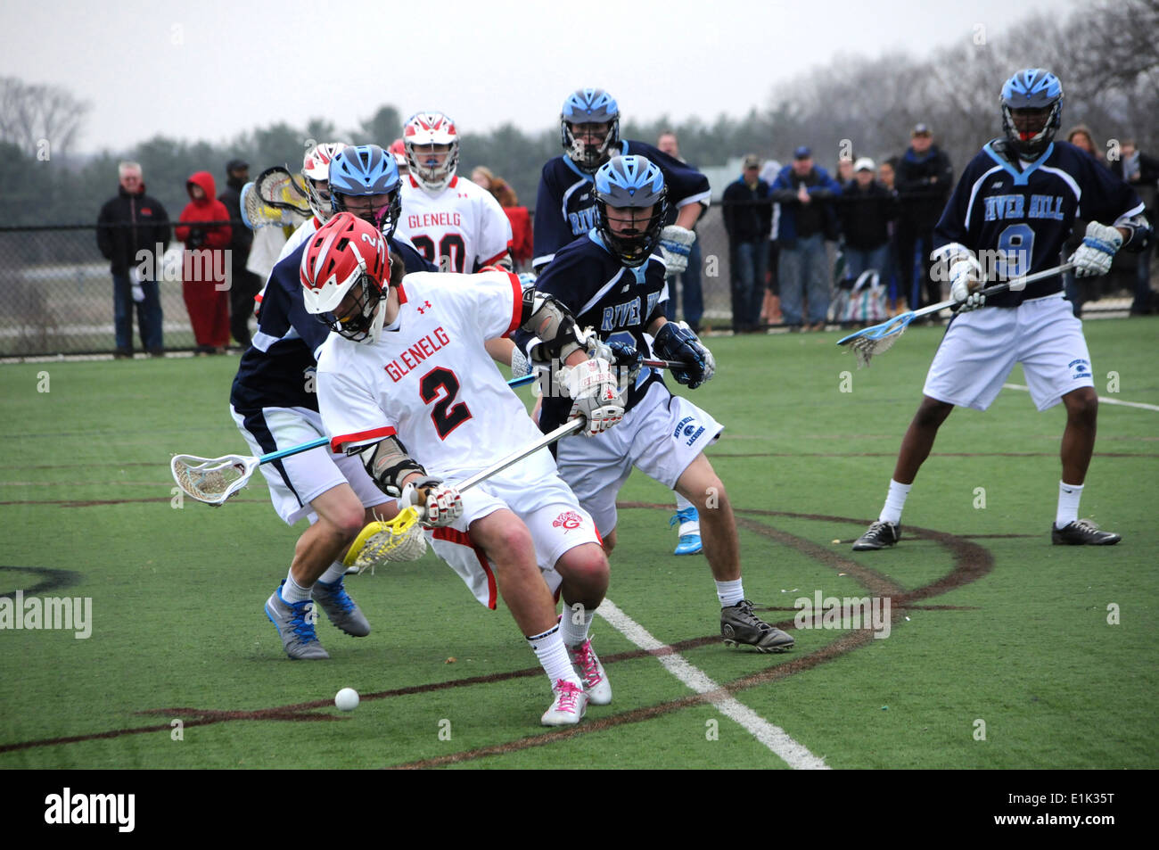 Boys High school lacrosse in Glenelg, Maryland Stock Photo Alamy