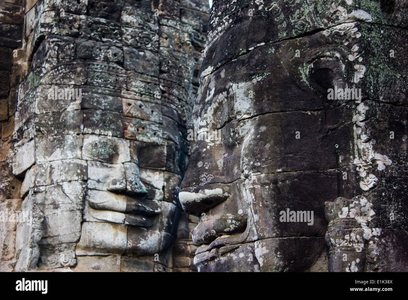 The Bayon is a temple in Angkor Thom, Angkor, Siem Reap, Cambodia. Its ...