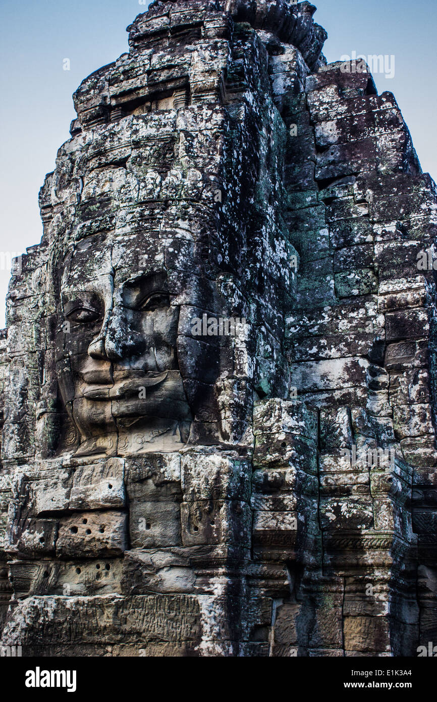 The Bayon is a temple in Angkor Thom, Angkor, Siem Reap, Cambodia. Its ...